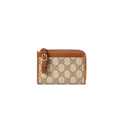 GUCCI GG EMBLEM ZIP CARD CASE 821804 (13*8.5*3cm)